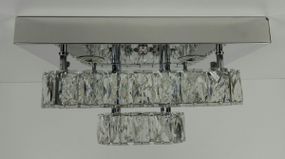 Люстра стельова кришталева LED з пультом 25662 Хром 18х33х33 см.