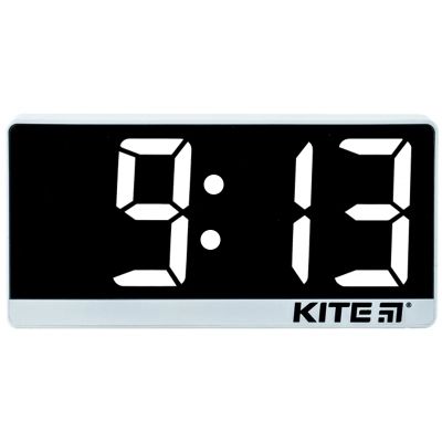 Настольные часы Kite электронный цифровой, белый (K24-488-2)