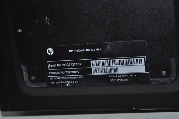 Неттоп HP ProDesk 400 G3 Desktop Mini USFF / Intel Core i5-7500T (4 ядра по 2,7 - 3,3 ГГц) / 16 ГБ DDR4 / 240 ГБ SSD / Intel UHD Graphics 630 / Блок живлення б/в + Подарунок Флеш-пам'ять USB 32 GB | Зображення 6