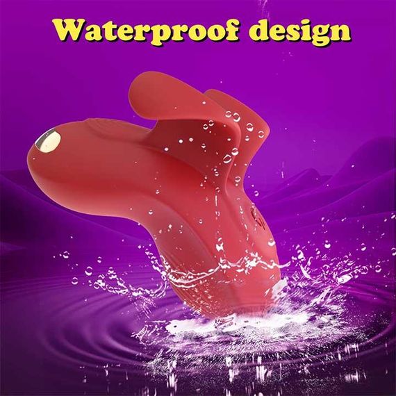 Клітеральний смарт-вібратор на палець Love Spouse Бордовий — Смарт вібратори | Зображення 7