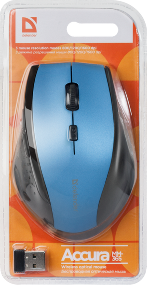 Мишка Defender Accura MM-365 Blue (52366) | Зображення 3