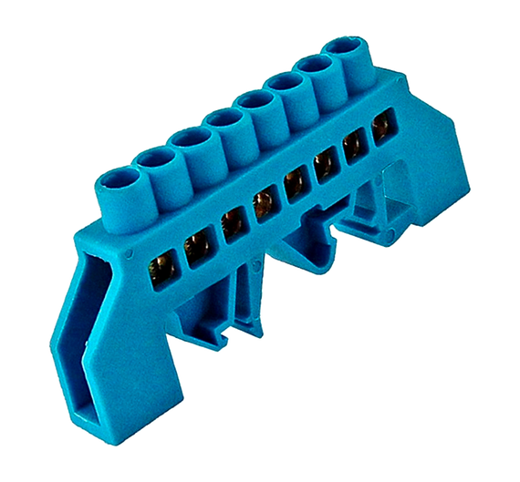 Універсальна Шина ізольована «N» на DIN-рейку ШЛС 6х9-8 синій Ny95500459