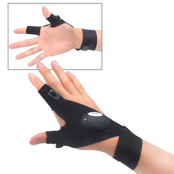 Рукавички із вбудованим ліхтариком Glove Light рукавички із ліхтариком! | Зображення 1