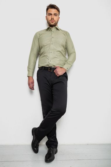 Рубашка мужская, цвет оливковый, 244R881-1 | Зображення 1