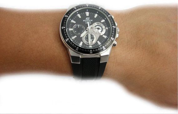 Часы наручные мужские стрелочные стильные оригинальные Япония Casio Edifice EF-552-1AVEF | Зображення 2