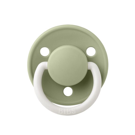 Соска пустушка BIBS De Lux Silicone (кругла) 0-36 міс - Sage нічна | Зображення 1
