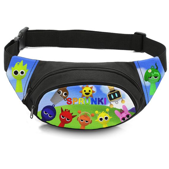 Сумка-бананка дитяча з принтом Sprunki поясна сумка для хлопчика (4627)