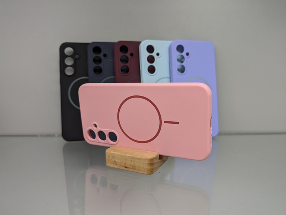 Samsung Galaxy S23 FE MagSafe Протиударный чохол Софт Тач чохол розовий