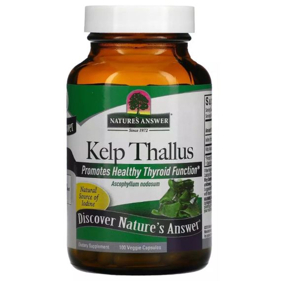 Микроэлемент Йод Nature's Answer Kelp Thallus 100 Veg Caps