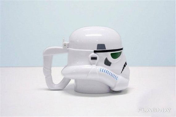 Чашка Кружка Бокал Пластиковая Star Wars 3D Plastic Штурмовик (Белая)