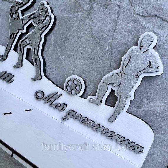 Медальница с полкой деревянный держатель для медалей Органайзер для наград | Зображення 4