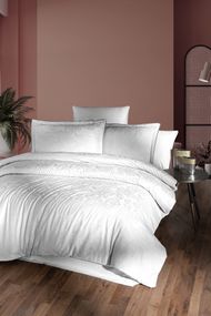 Постельное белье La Romano Premium Satin 200×220 Vandela White