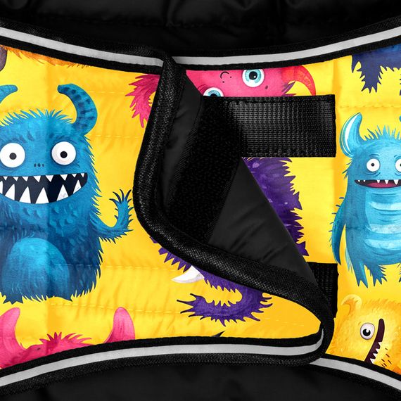 Курточка-накидка для собак WAUDOG Clothes, малюнок "Мохнаті монстри", XXS, А 23 см, B 29-36 см, С 14-20 см | Зображення 3