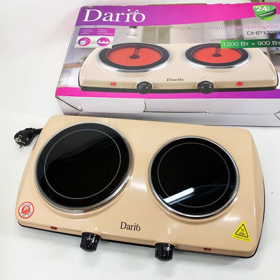 Плита електрична двоконфорочна, Настільна керамічна електроплита з двома конфорками YB-75 | Зображення 8