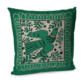 Подушка диванна з оксамиту Птаха 45x45 см (45BP_TR001)