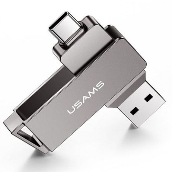 Флеш накопитель USAMS US-ZB201 Type-C+ USB3.0 Rotatable High Speed Flash Drive 128 Gb | Зображення 1