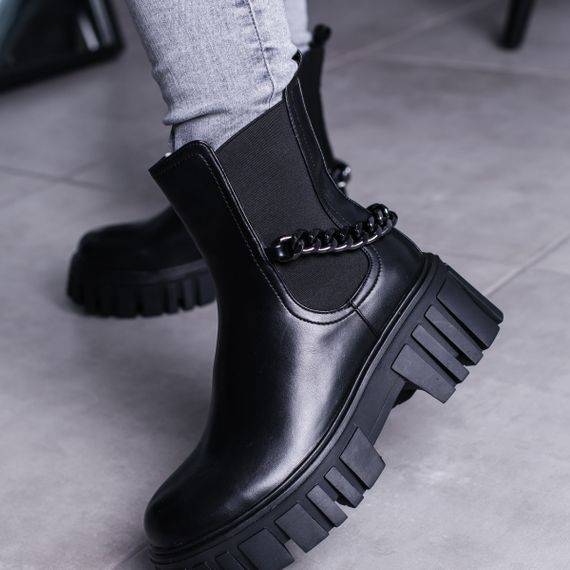 Ботинки женские Fashion Leith 3463 36 размер 235 см Черный | Зображення 3