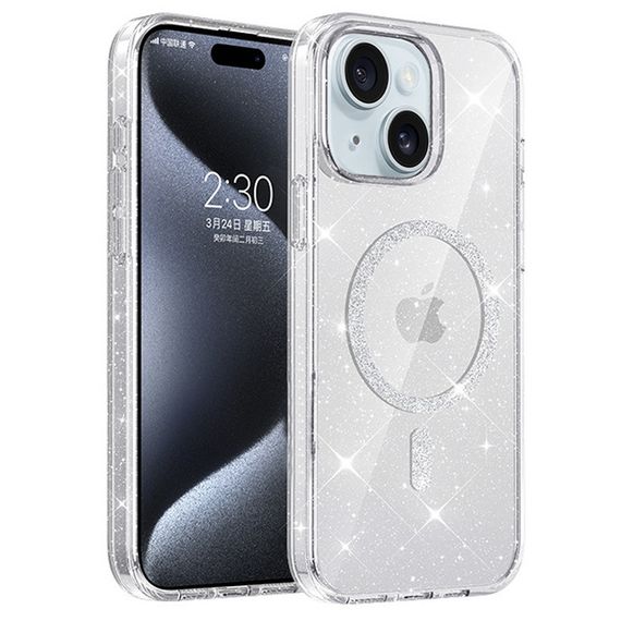 Чохол TPU Eclipse Sparkle (MagFit) для Apple iPhone 15 (6.1")