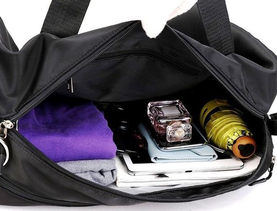 Спортивная сумка с отделами для обуви, влажных вещей 18L Edibazzar черная | Зображення 7
