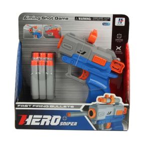 Іграшковий бластер Hero Sniper з м'якими кулями - дитячий пістолет у коробці
