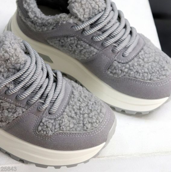 Молодіжні теплі чарівні сірі кросівки шок-ціна 40