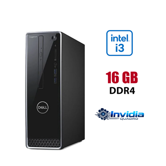 Комп'ютер Dell Inspiron 3470 SFF / Intel Core i3-9100 (4 ядра по 3.6 - 4.2 GHz) / 16 GB DDR4 / 256 GB SSD M.2 / nVidia Quadro P400, 2 GB GDDR5, 64-bit / Win 10 Home б/в
