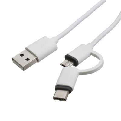 Дата кабель USB 2.0 AM to Micro 5P + Type-C 1.0m Patron (CAB-PN-MIC-TYPE-C-1M) (CAB-PN-MIC-TYPE-C-1M)