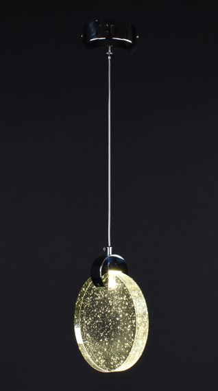 Люстра світлодіодна підвісна LED світильник для квартири на стелю лед 27632 Хром 35-180х10х15 см. | Зображення 1