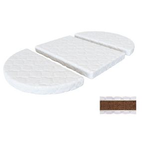 Матрас для детской кроватки Ingvart трансформер на кровать Smart Bed Round кокос+поролон, 72х72/120 см