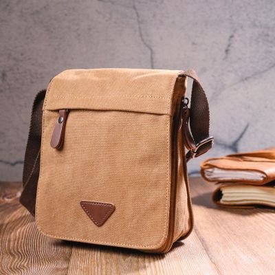 Сумка Vintage Мужская из текстиля Коричневая (21268) | Зображення 2