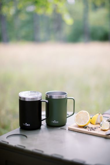 Термочашка Tribe Classic Mug 500 мл, Дорожня кружка трайб для чаю та кави, термокружка для походу, Чорний | Зображення 4