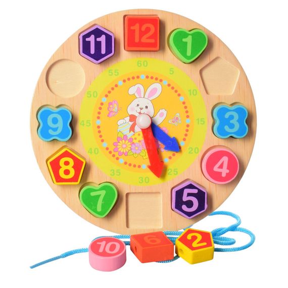 Рамка вкладыш Часики Limo Toy MD 1270 со шнуровкой, 18 см Заяц