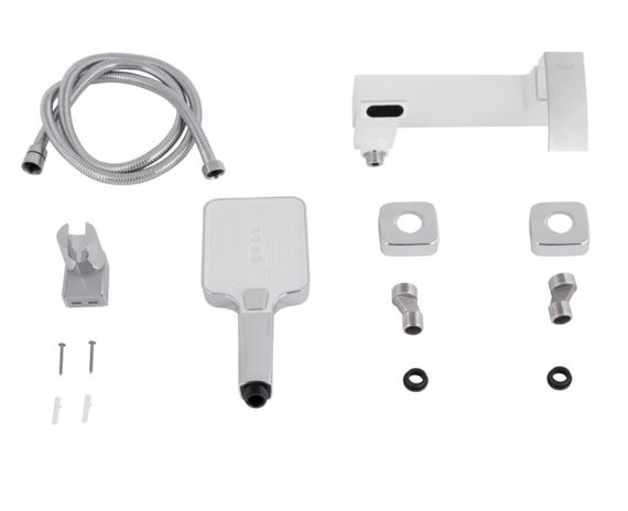 Змішувач для ванни Qtap Swan Cascada, Chrome/White (k35) з душовим гарнітуром QTSWA260CRW45569 | Зображення 5