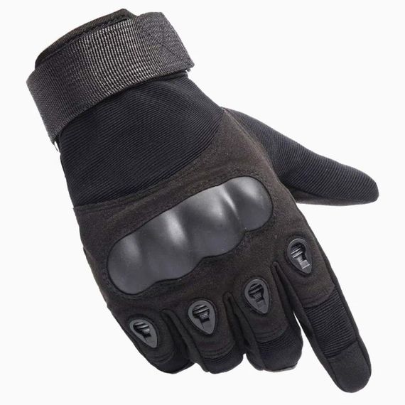 Тактические перчатки с закрытыми пальцами, размер L, Черные / Полнопалые перчатки | Зображення 4