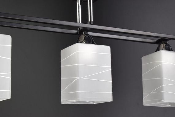 Люстра стельова на 3 лампочки 25899 Чорний 29х10х56 см. | Зображення 2