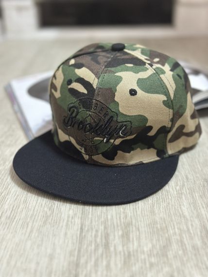 Кепка снепбек (Snapback)  Brooklyn Barber Shop  Камуфляж 56-61р (9033)
