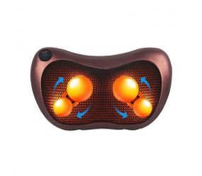 Массажёр подушка с вибрацией для дома и машины Massage Pillow UKC QY-8028 с подогревом для спины