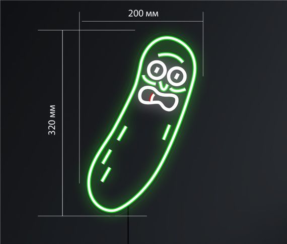 Неоновий світильник Огірок Рік 200х320 acr-n000054 | Зображення 4