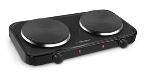 Электроплита настольная Esperanza EKH-010K, 2000 Вт, 2 конфорки, механическое управление