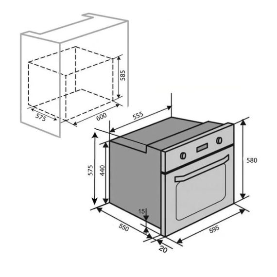 Духова шафа VENTOLUX ATLANTA 6 MT (BK) | Зображення 4