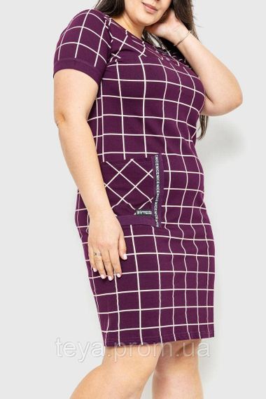 Платье повседневное цвет бордовый размер 5XL FA_007134 | Зображення 2