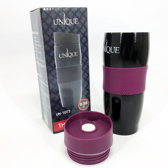Термокухоль UNIQUE UN-1073 0.38 л, Мандрівний термос, Фляга для пікніка. Колір: фіолетовий | Зображення 7