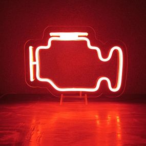 Неоновый светильник Check Engine big 500х325 acr-n000099