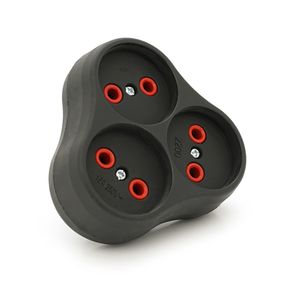 Розетка тройник без заземления AK303B,Black,Q12