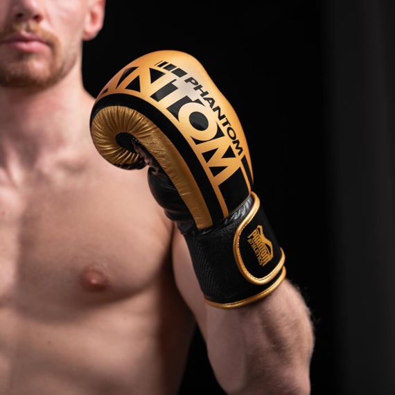 Боксерські рукавиці Phantom APEX Elastic Gold 16 унцій (капа в подарунок) | Зображення 4