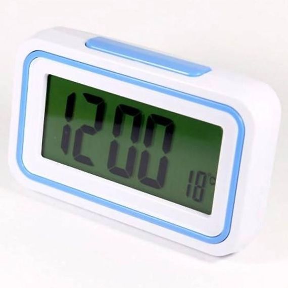 Часы настольные с будильником говорящие Kenko KK 9905 TR Голубые