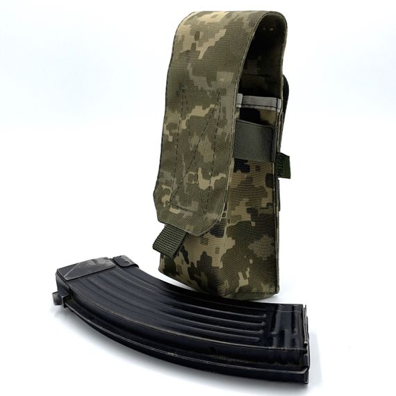 Подсумок на два магазина АК-2 Пиксель ММ-14 (olive) Oxford 1000D Molle закрытый | Зображення 2