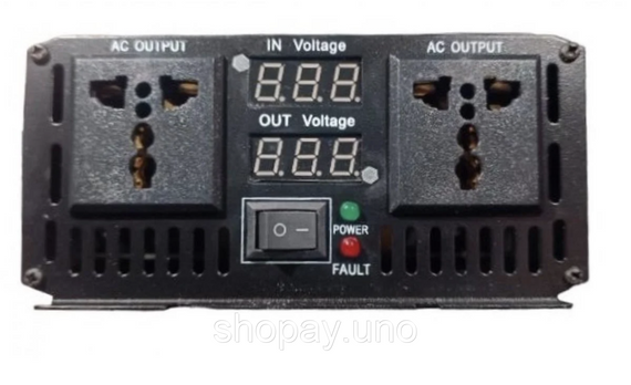 Инвертор для автомобильных аккумуляторов ERYUAN 12V → 220V 3500W | Зображення 1