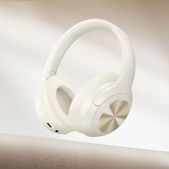 Накладні бездротові навушники Hoco W54 Young ANC Milky White | Зображення 2