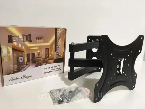 Кронштейн для телевізора з поворотом 14-42 дюйми, Настінне кріплення для TV, кріплення для телевізора